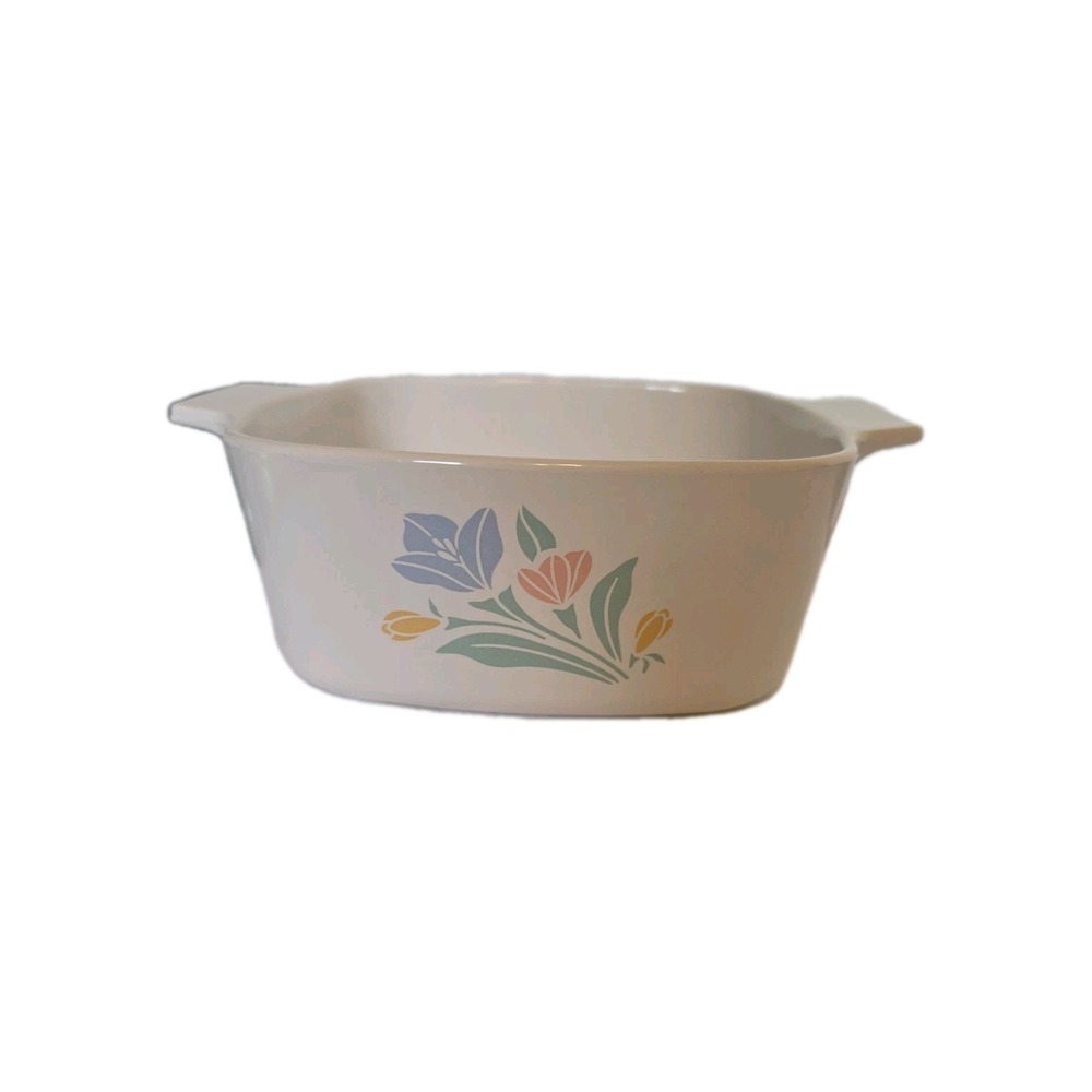 CorningWare A-1.5-B Pastel Friendship Pattern 1.5QT Casserole Dish‎ NO Lid